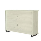 Festivo Ensemble commode contemporaine à 9 tiroirs et chiffonnier à 5 tiroirs de 38 po, aspect bois brut blanchi : Rangement de chambre à coucher nécessitant un assemblage par un adulte