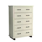 Festivo Ensemble commode contemporaine à 9 tiroirs et chiffonnier à 5 tiroirs de 38 po, aspect bois brut blanchi : Rangement de chambre à coucher nécessitant un assemblage par un adulte