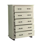 Festivo Ensemble commode contemporaine à 9 tiroirs et chiffonnier à 5 tiroirs de 38 po, aspect bois brut blanchi : Rangement de chambre à coucher nécessitant un assemblage par un adulte