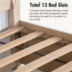 HOMES: Inside + Out Ensemble de chambre à coucher 3 pièces King Riverstone Mid-Century Modern avec 2 tables de chevet Noyer
