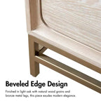 HOMES: Inside + Out Ensemble de chambre à coucher 3 pièces King Riverstone Mid-Century Modern avec 2 tables de chevet Noyer
