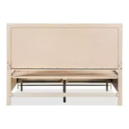 HOMES: Inside + Out Ensemble de chambre à coucher 3 pièces King Riverstone Mid-Century Modern avec 2 tables de chevet Noyer