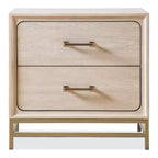 HOMES: Inside + Out Ensemble de chambre à coucher 3 pièces King Riverstone Mid-Century Modern avec 2 tables de chevet Noyer