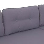 Ensemble de conversation d'extérieur Sunnydaze Longford en rotin avec canapé sectionnel et chaise longue, coussins d'assise et table basse – Anthracite – 2 pièces