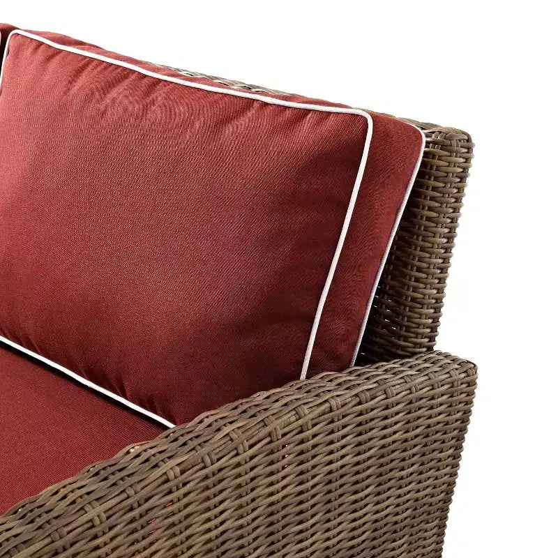 Ensemble de sofa 5 pièces en osier d'extérieur Bradenton - Crosley