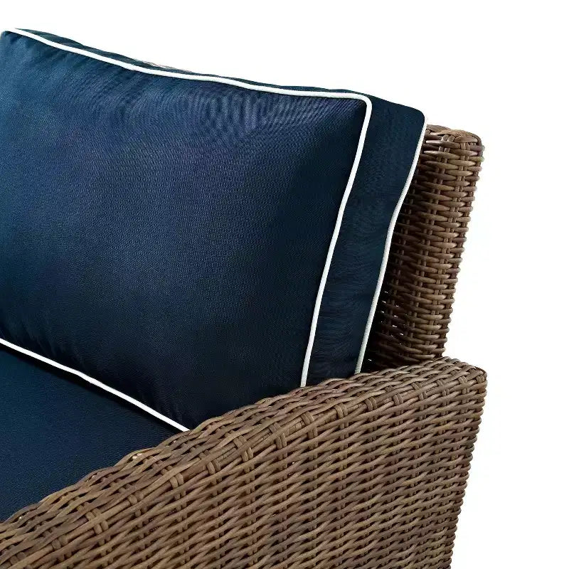 Ensemble de sofa 5 pièces en osier d'extérieur Bradenton - Crosley