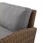 Ensemble de sofa 5 pièces en osier d'extérieur Bradenton - Crosley