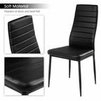 Costway Ensemble de salle à manger 5 pièces en verre et métal Table 76 cm et 4 chaises Meubles de petit-déjeuner Noir