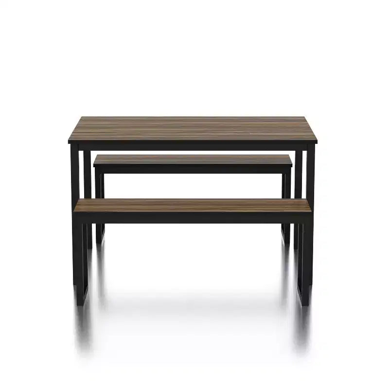 Ensemble table à manger Killucan 3 pièces avec 2 bancs - miBasics