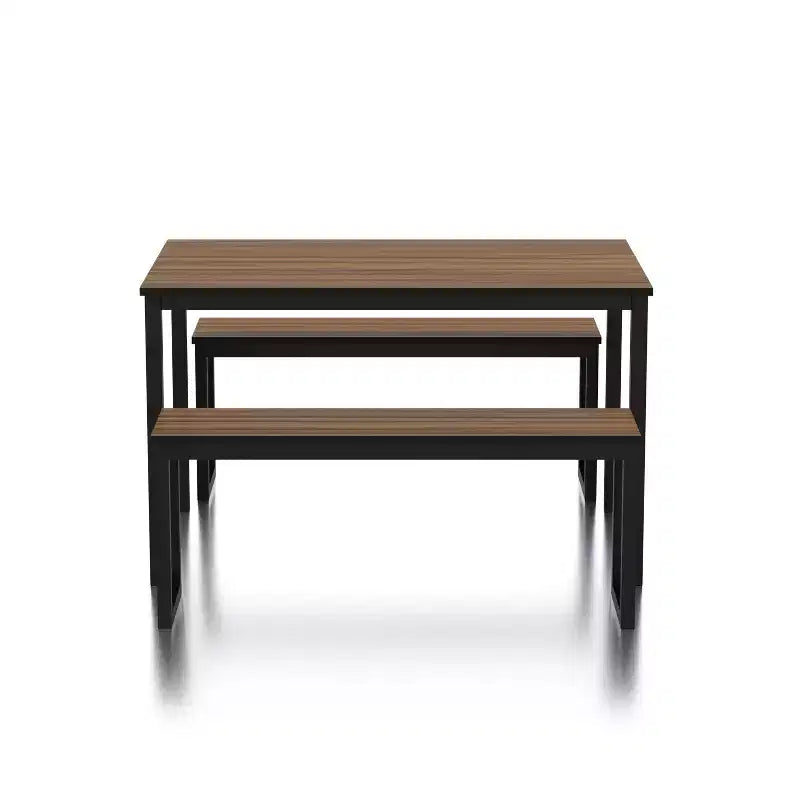 Ensemble table à manger Killucan 3 pièces avec 2 bancs - miBasics