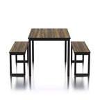 Ensemble table à manger Killucan 3 pièces avec 2 bancs - miBasics