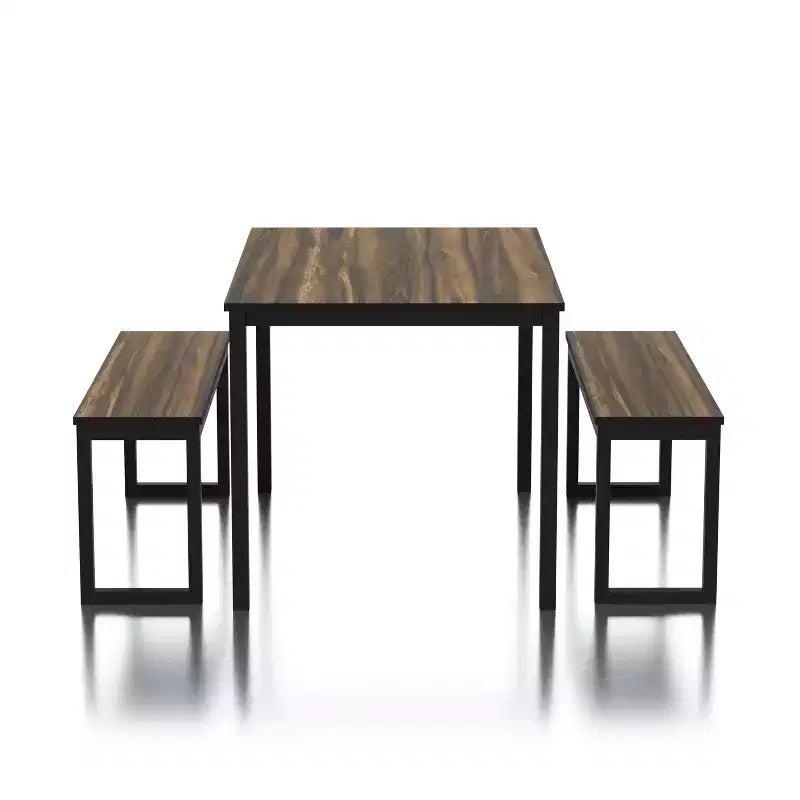 Ensemble table à manger Killucan 3 pièces avec 2 bancs - miBasics
