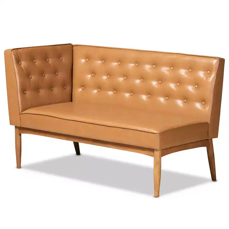 Lot de 2 banquettes d'angle Riordan Wood de Baxton Studio