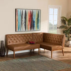Lot de 2 banquettes d'angle Riordan Wood de Baxton Studio