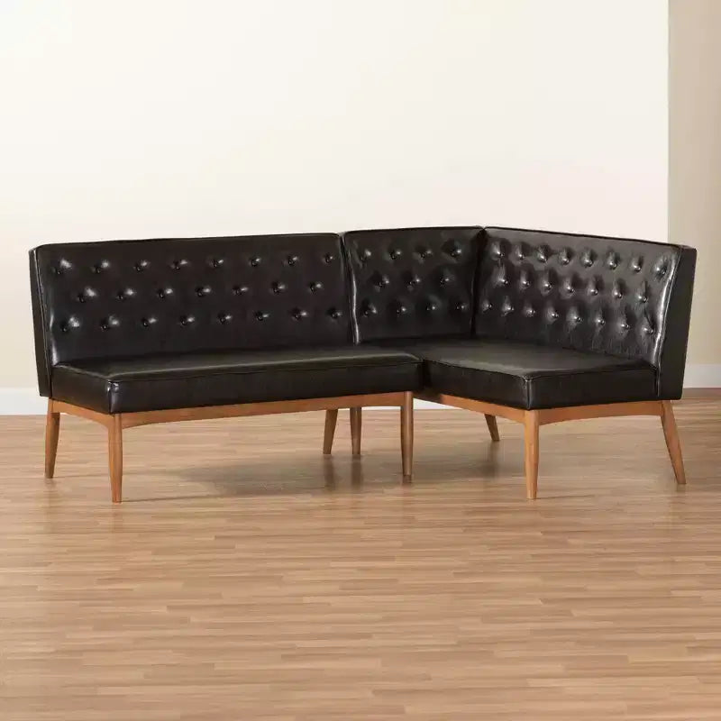 Lot de 2 banquettes d'angle Riordan Wood de Baxton Studio