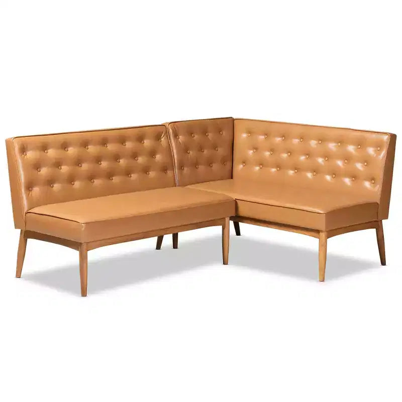 Lot de 2 banquettes d'angle Riordan Wood de Baxton Studio