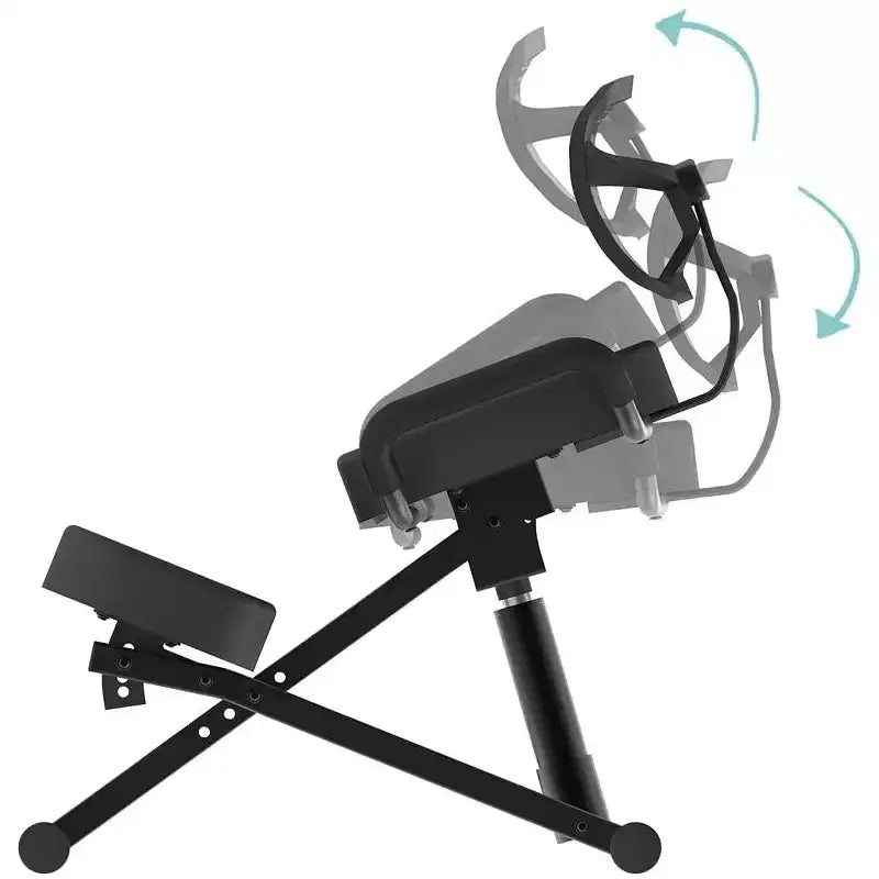 Chaise à genoux ergonomique multifonctionnelle avec dossier et angle réglable