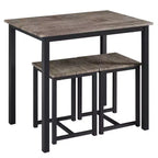 Yaheetech Industrial 3-Piece Space Saving Dining Table Set, for Kitchen, Dining Room