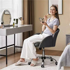 Chaise de bureau pivotante à roulettes avec accoudoirs pour la maison ou le bureau