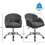 Chaise de bureau pivotante à roulettes avec accoudoirs pour la maison ou le bureau