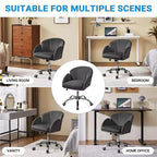 Chaise de bureau pivotante à roulettes avec accoudoirs pour la maison ou le bureau
