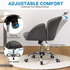Chaise de bureau pivotante à roulettes avec accoudoirs pour la maison ou le bureau