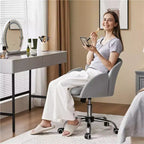 Chaise de bureau pivotante à roulettes avec accoudoirs pour la maison ou le bureau