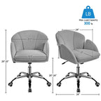 Chaise de bureau pivotante à roulettes avec accoudoirs pour la maison ou le bureau