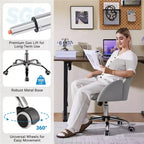 Chaise de bureau pivotante à roulettes avec accoudoirs pour la maison ou le bureau