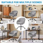 Chaise de bureau pivotante à roulettes avec accoudoirs pour la maison ou le bureau