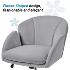 Chaise de bureau pivotante à roulettes avec accoudoirs pour la maison ou le bureau