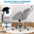 Chaise de bureau pivotante à roulettes avec accoudoirs pour la maison ou le bureau