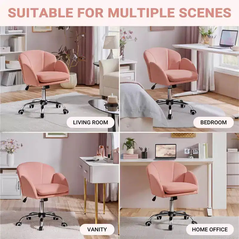 Chaise de bureau pivotante à roulettes avec accoudoirs pour la maison ou le bureau