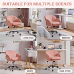Chaise de bureau pivotante à roulettes avec accoudoirs pour la maison ou le bureau