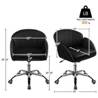 Chaise de bureau pivotante à roulettes avec accoudoirs pour la maison ou le bureau