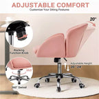 Chaise de bureau pivotante à roulettes avec accoudoirs pour la maison ou le bureau