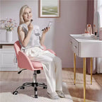 Chaise de bureau pivotante à roulettes avec accoudoirs pour la maison ou le bureau