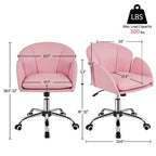 Chaise de bureau pivotante à roulettes avec accoudoirs pour la maison ou le bureau