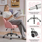 Chaise de bureau pivotante à roulettes avec accoudoirs pour la maison ou le bureau