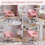 Chaise de bureau pivotante à roulettes avec accoudoirs pour la maison ou le bureau