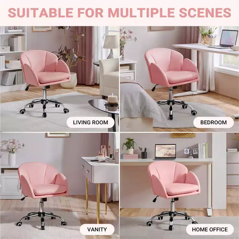 Chaise de bureau pivotante à roulettes avec accoudoirs pour la maison ou le bureau