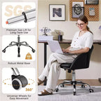 Chaise de bureau pivotante à roulettes avec accoudoirs pour la maison ou le bureau
