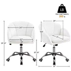 Chaise de bureau pivotante à roulettes avec accoudoirs pour la maison ou le bureau