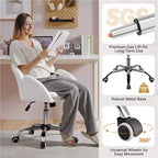 Chaise de bureau pivotante à roulettes avec accoudoirs pour la maison ou le bureau