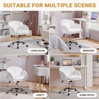Chaise de bureau pivotante à roulettes avec accoudoirs pour la maison ou le bureau