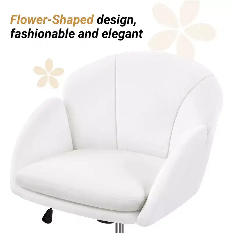 Chaise de bureau pivotante à roulettes avec accoudoirs pour la maison ou le bureau