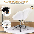 Chaise de bureau pivotante à roulettes avec accoudoirs pour la maison ou le bureau