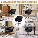 Chaise de bureau pivotante à roulettes avec accoudoirs pour la maison ou le bureau