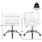 Chaise de bureau pivotante à roulettes avec accoudoirs pour la maison ou le bureau