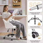 Chaise de bureau pivotante à roulettes avec accoudoirs pour la maison ou le bureau